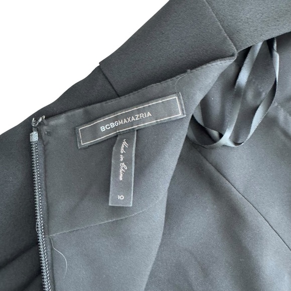 BCBG MAXAZRIA Black Bryleigh Halter Cutout Gown / Long Dress Size 10 - Picture 14 of 14